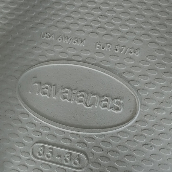 Havaianas White, Yellow & Silver  Pearls and Beaded Flowers Flip Flops 35/36 - Picture 7 of 9